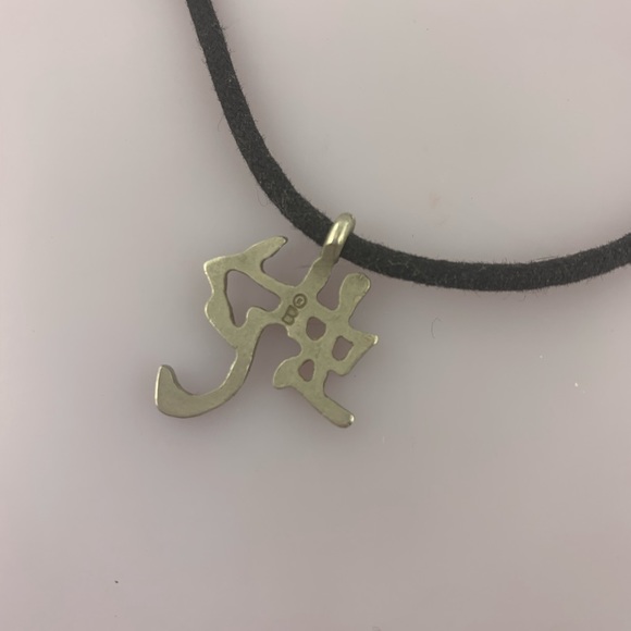 VINTAGE Silver Symbol Adjustable Necklace - Picture 2 of 2